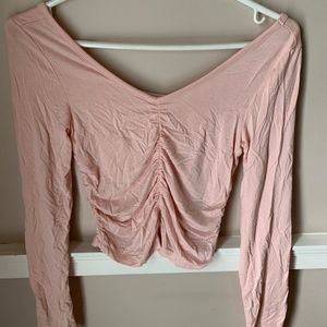 American eagle XS pink top